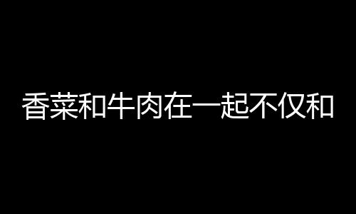 香菜和牛肉在一起不仅和凉拌还可以酱拌